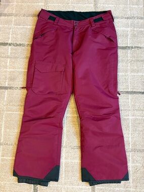 Women's ICEBURG Red Burgundy Ski Snow Snowboard Pants Size 1X EUC